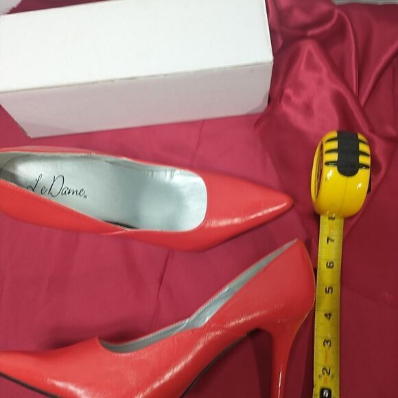 Le Dame Sexy Red  Cross Dresser High Heels Men's Size 10d - Picture 10 of 11